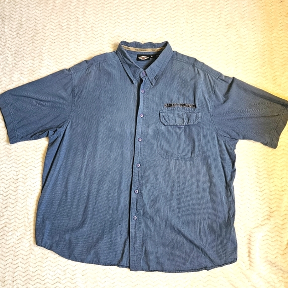 Button Up Classic Harley Davidson Breast Pocket Shirt - Picture 3 of 7